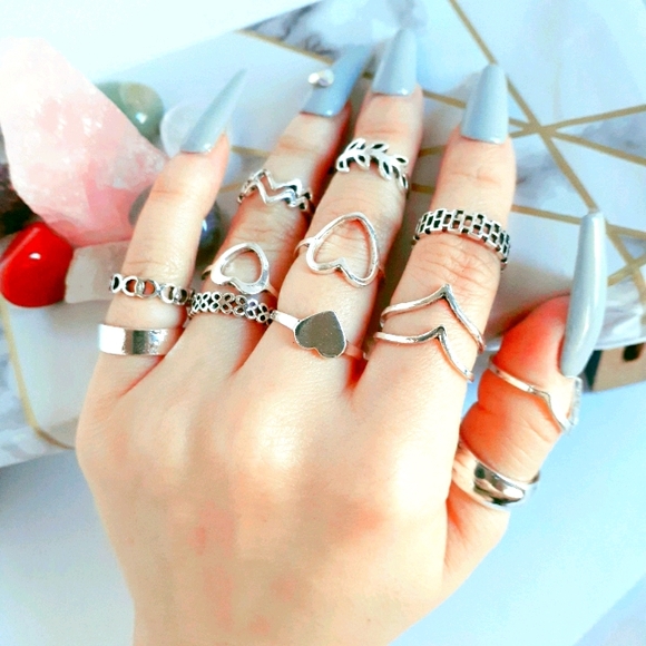 Jewelry - 14 Piece Boho Ring Set